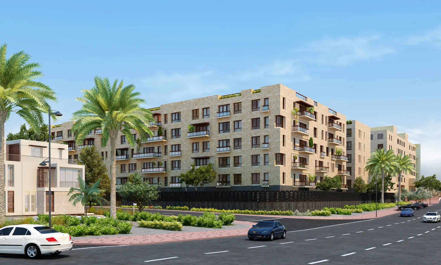 شقة للبيع في فورتي ويست المرحلة الثانية في التوسعات الشمالية بمساحة 0 م² تتكون من 3 غرف