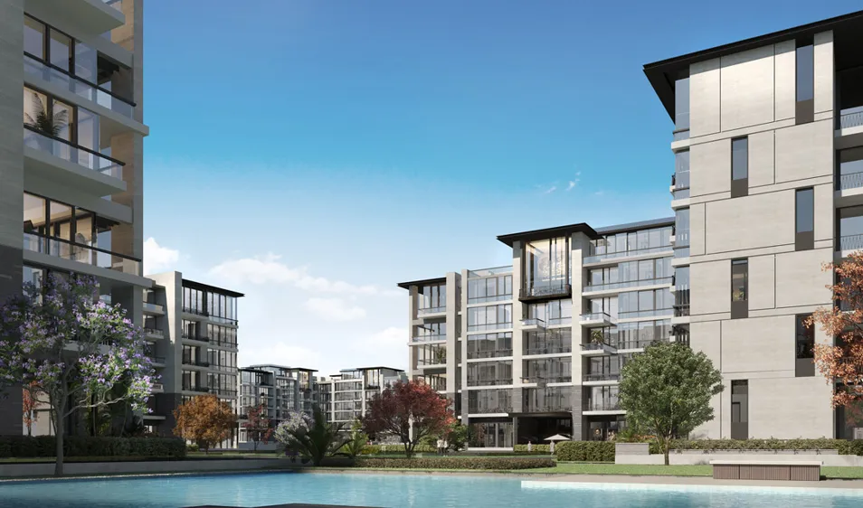 شقة للبيع في ذا فيو وتر واي في اللوتس بمساحة 0 م² تتكون من 3 غرف