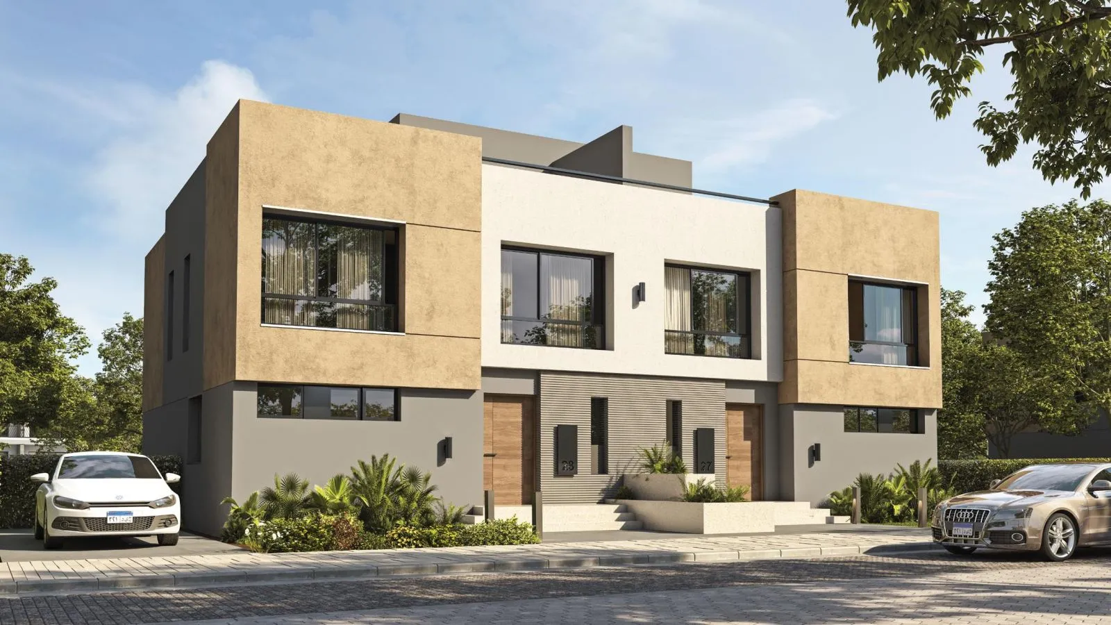 Twinhouse for sale in Swanlake Residences in New Cairo of 244 m² with 3 bedrooms