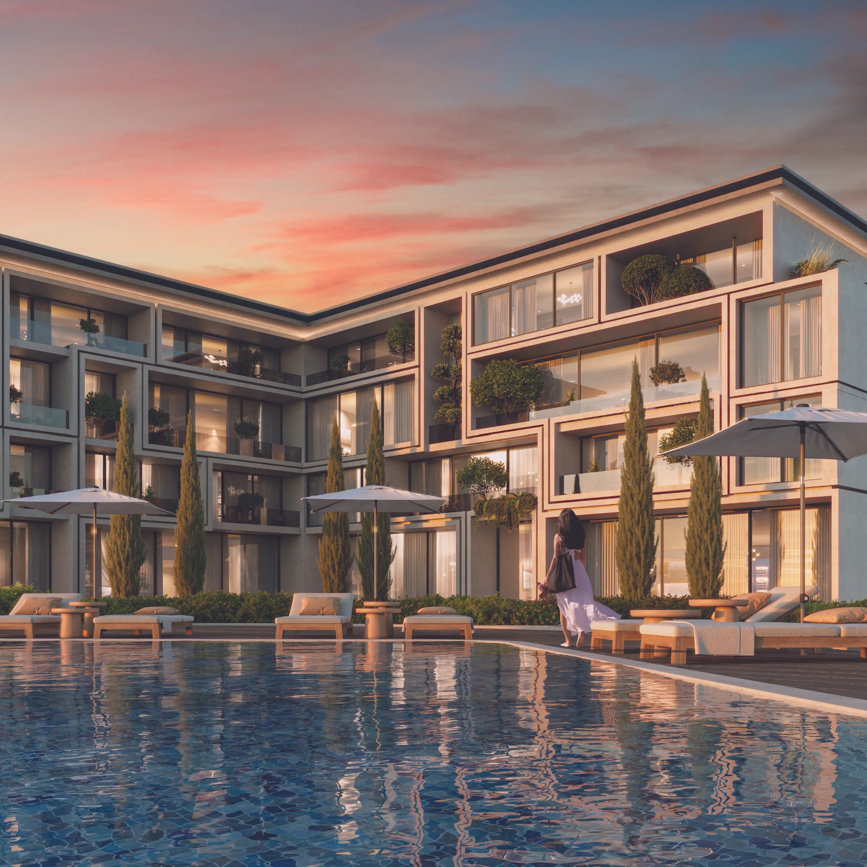 Serviced Apartment for sale in The V Residence - Villagio  in 6th of October City of 0 m² with 2 bedrooms