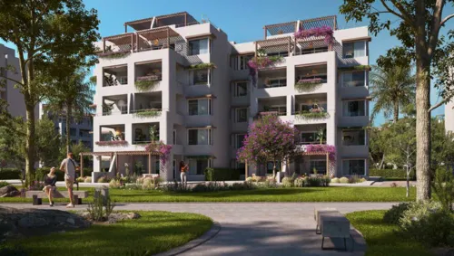 شاليه للبيع في هاسيندا ويست في رأس الحكمة بمساحة 100 م² تتكون من 2 غرف