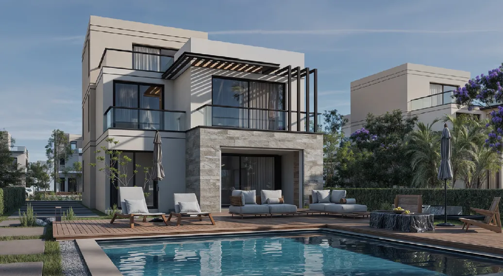 Villa for sale in Hyde Park Central in 6th settlement of 265 m² with 5 bedrooms