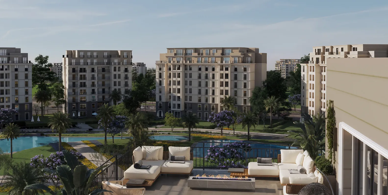 Apartment for sale in Hyde Park Central in 6th settlement of 101 m² with 2 bedrooms