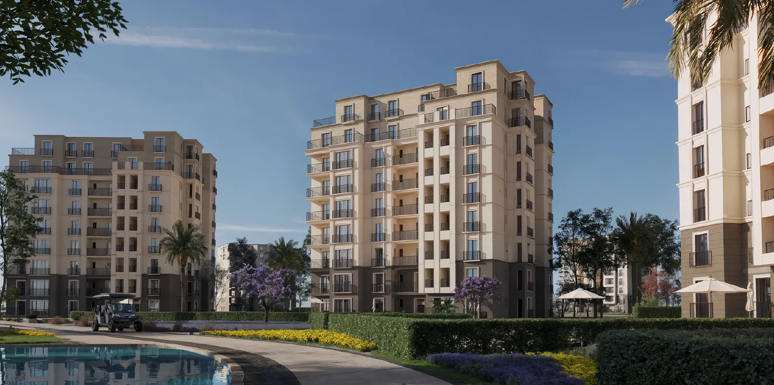 Apartment for sale in Hyde Park Central in 6th settlement of 101 m² with 2 bedrooms