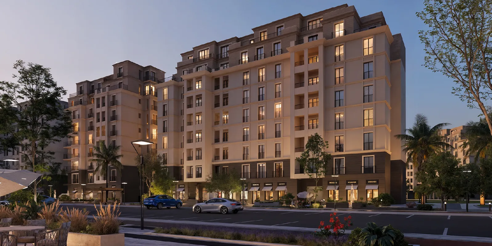 Apartment for sale in Hyde Park Central in 6th settlement of 101 m² with 2 bedrooms