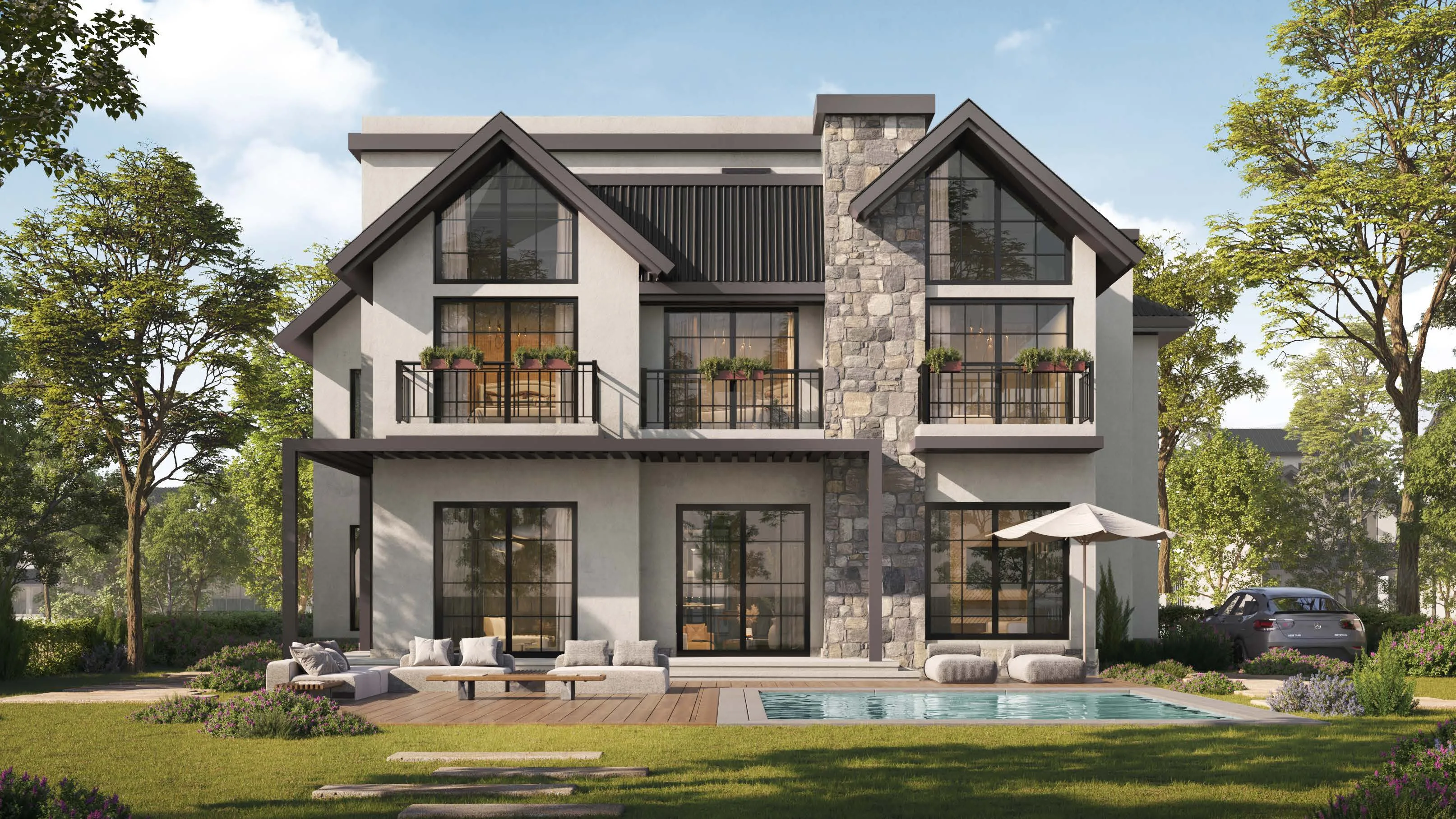Twinhouse for sale in The Wonder Marq in Mostakbal City of 245 m² with 3 bedrooms