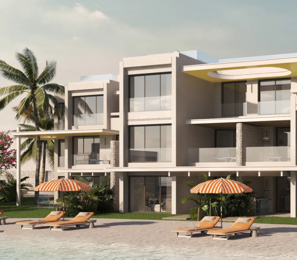 Serviced chalet for sale in Le Gray Beach Hotel and Residences in Ras El Hekma of 140 m² with 2 bedrooms