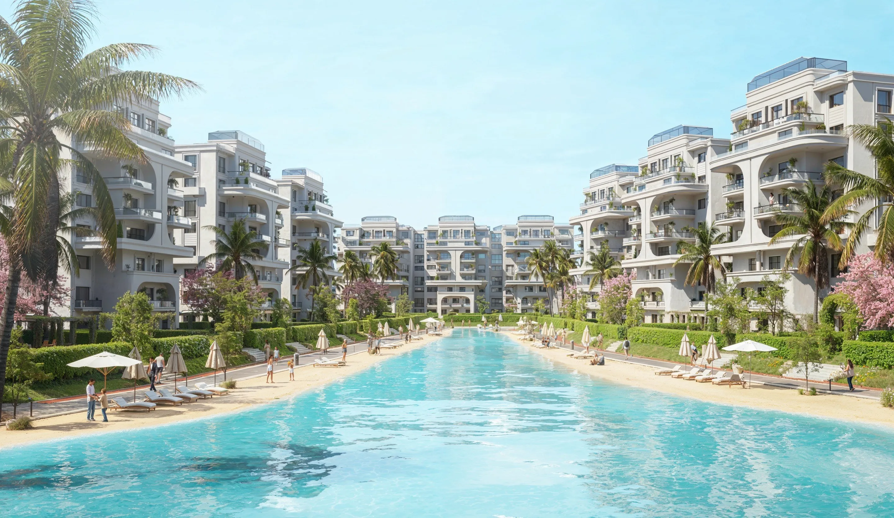 Apartment for sale in Lumia Lagoons in New Capital City of 154 m² with 3 bedrooms