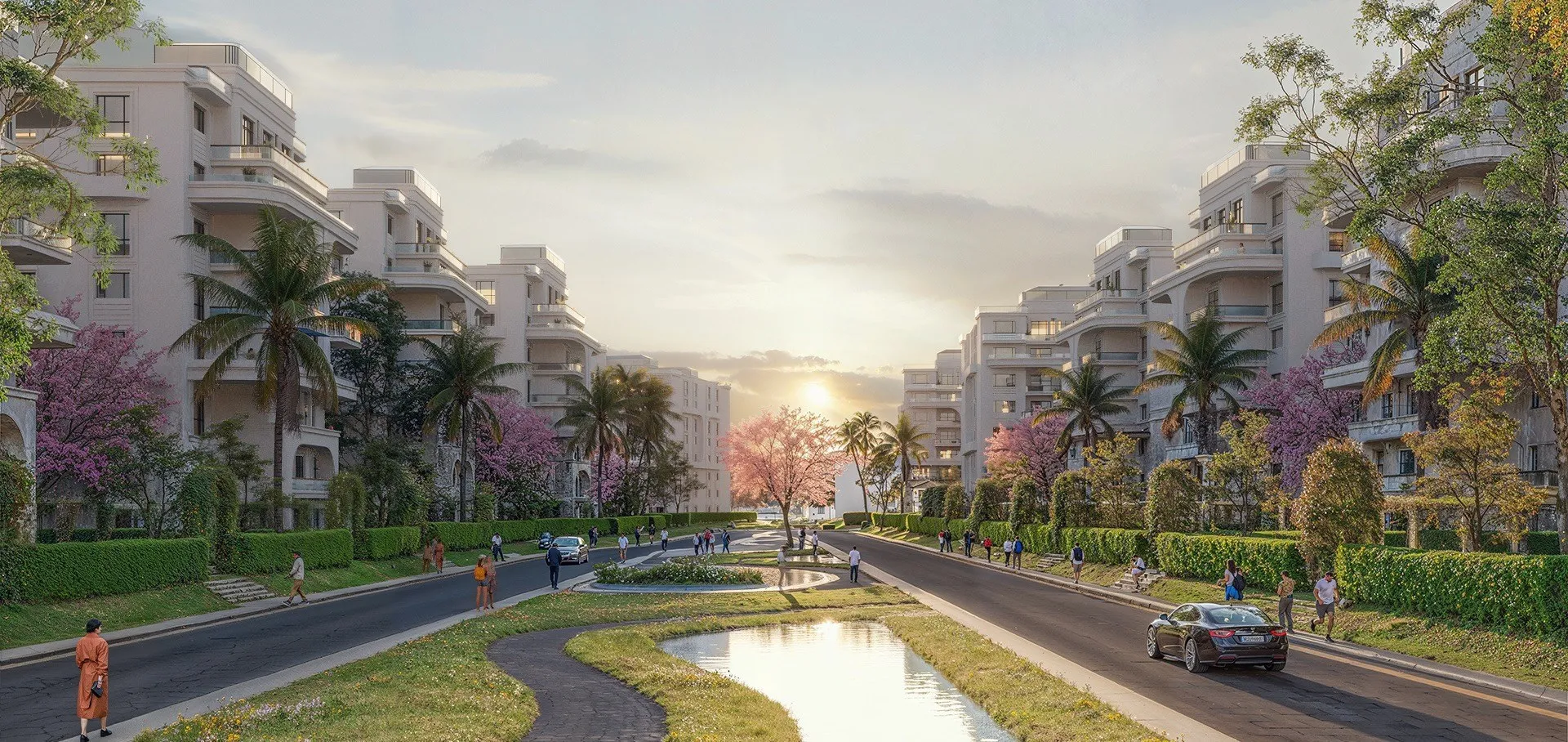 Apartment for sale in Lumia Lagoons in New Capital City of 154 m² with 3 bedrooms