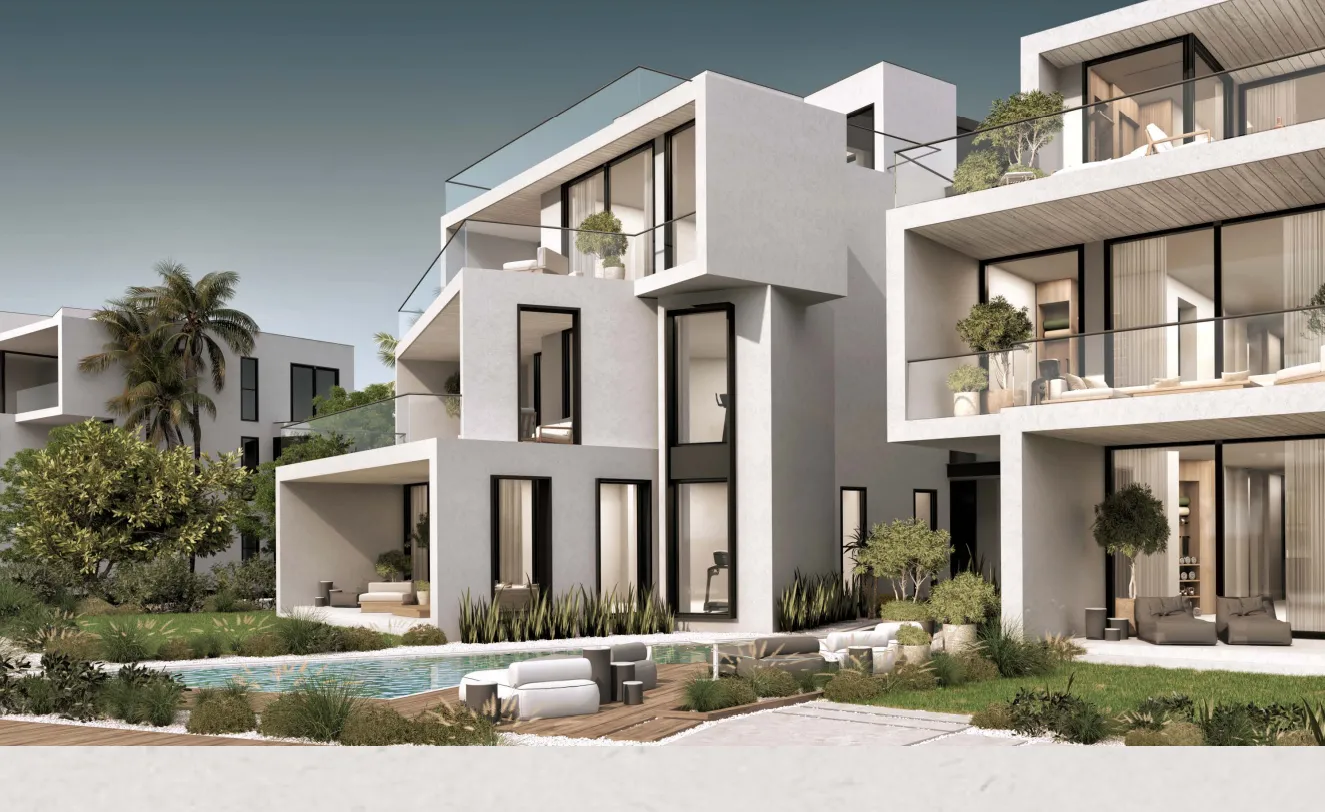 Serviced chalet for sale in Geo The Med in Ras El Hekma of 176 m² with 3 bedrooms