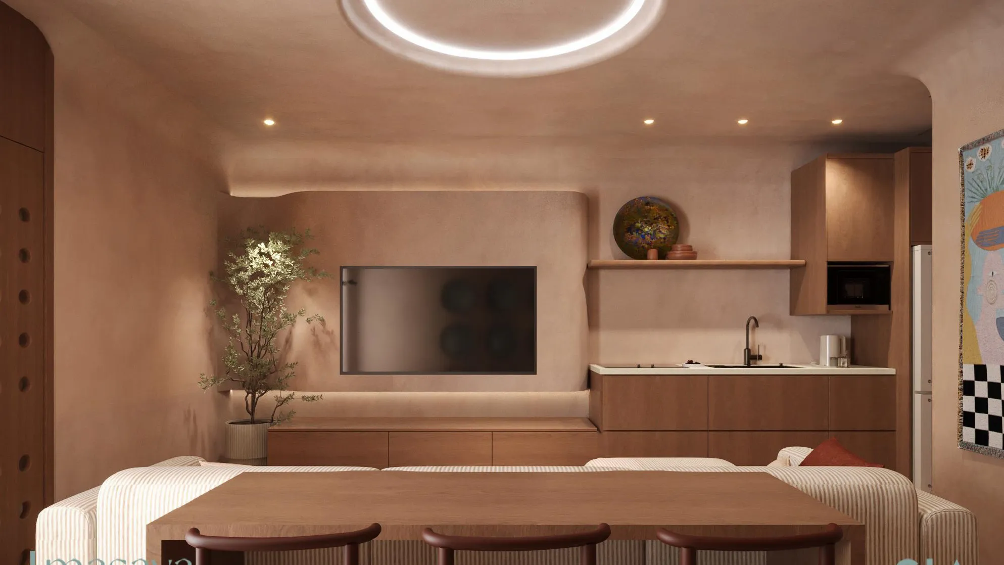Serviced Apartment for sale in Masaya  in Sidi Abdel Rahman of 95 m² with 2 bedrooms