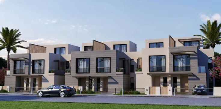 Townhouse for sale in Garden Lakes in 6th of October City of 215 m² with 3 bedrooms