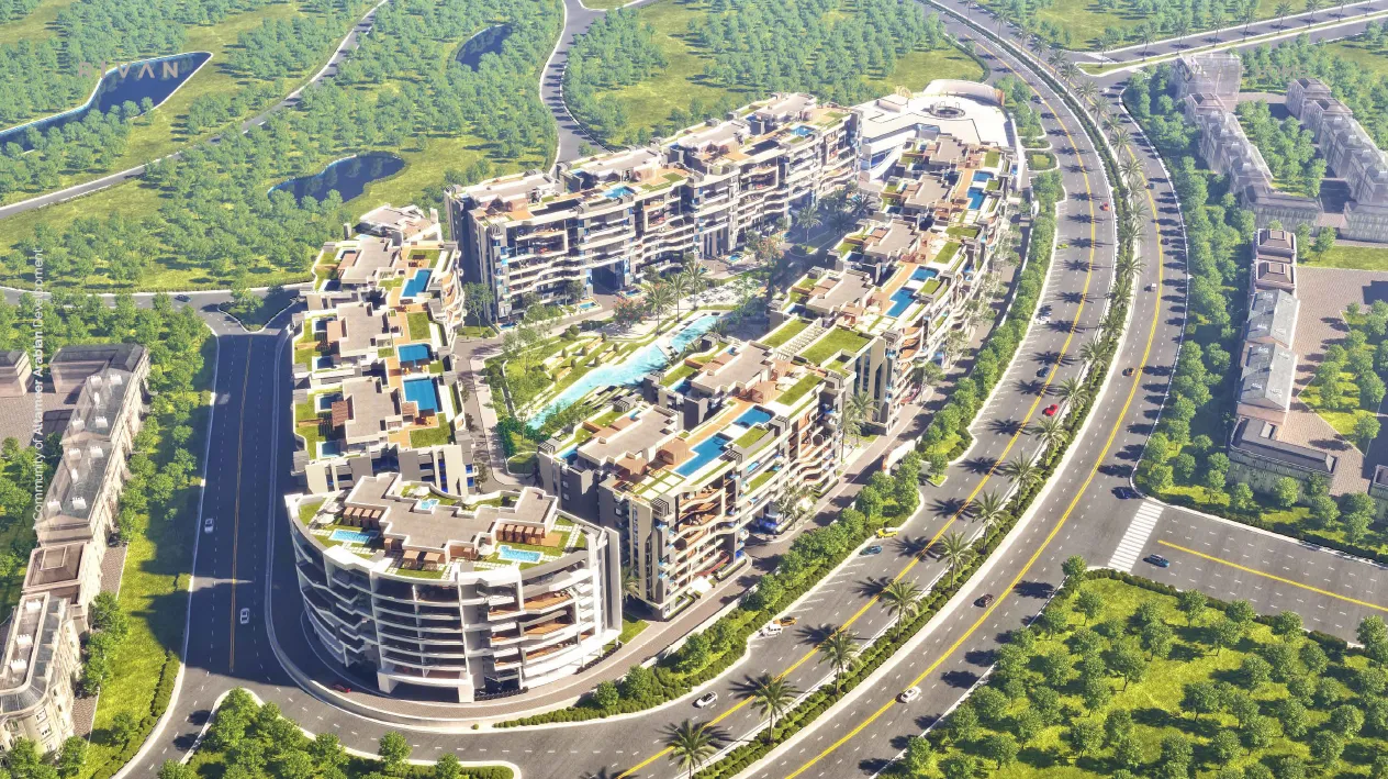 Serviced Apartment for sale in RIVAN in New Capital City of 118 m² with 2 bedrooms