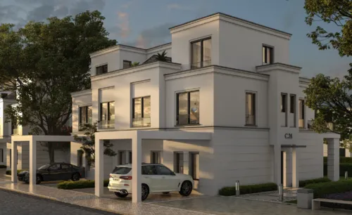 توين هاوس للبيع في نايا ويست في الشيخ زايد الجديدة بمساحة 280 م² تتكون من 4 غرف