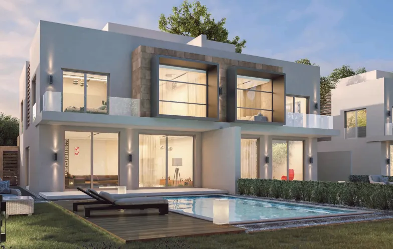 توين هاوس للبيع في الكارما 1 في مدينة السادس من أكتوبر بمساحة 360 م² تتكون من 3 غرف