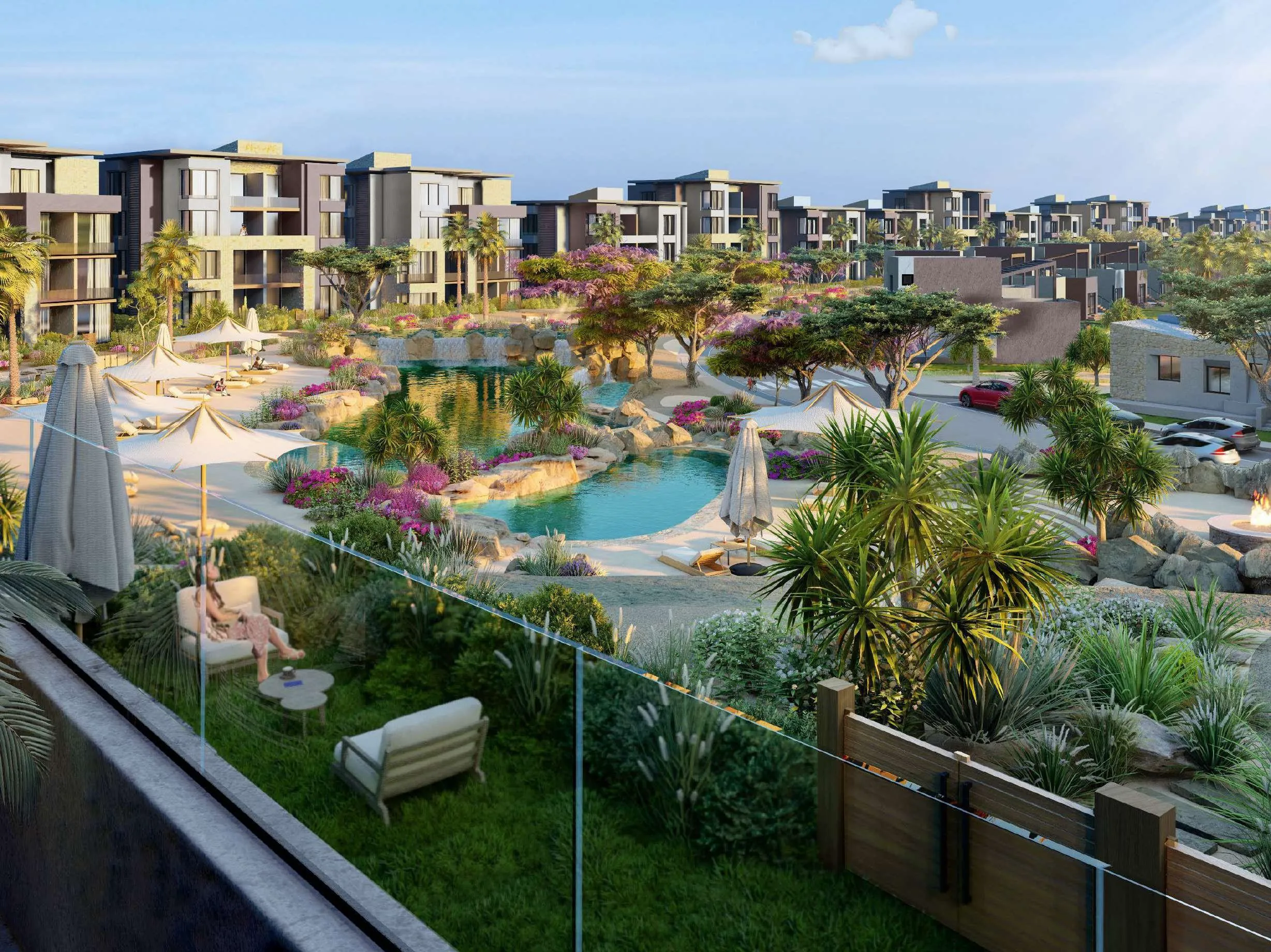 Apartment for sale in Greens Baywest Valley in Somabay of 105 m² with 2 bedrooms