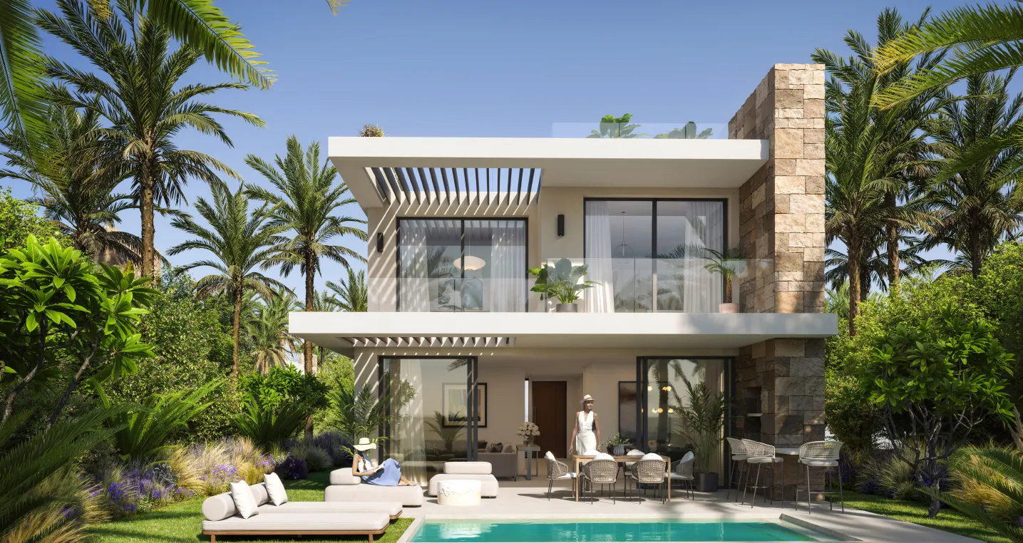 فيلا للبيع في سكاى نورث في سيدي حنيش بمساحة 326 م² تتكون من 5 غرف