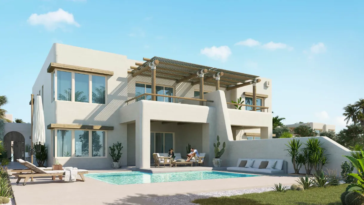 شاليه للبيع في هاسيندا ووترز  في رأس الحكمة بمساحة 114 م² تتكون من 2 غرف