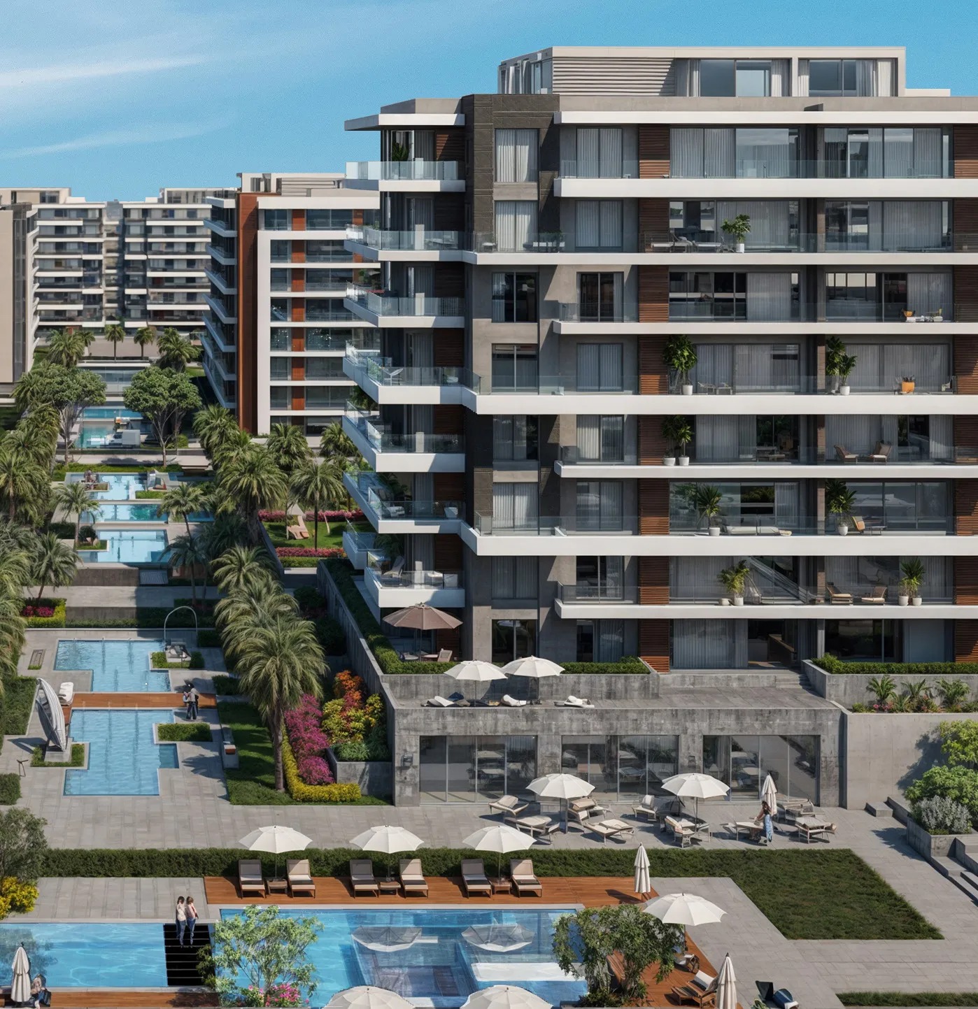 Apartment for sale in Patio Vida in 6th settlement of 168 m² with 3 bedrooms