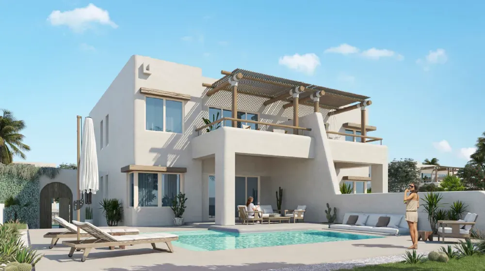 شاليه للبيع في هاسيندا ووترز في رأس الحكمة بمساحة 104 م² تتكون من 2 غرف