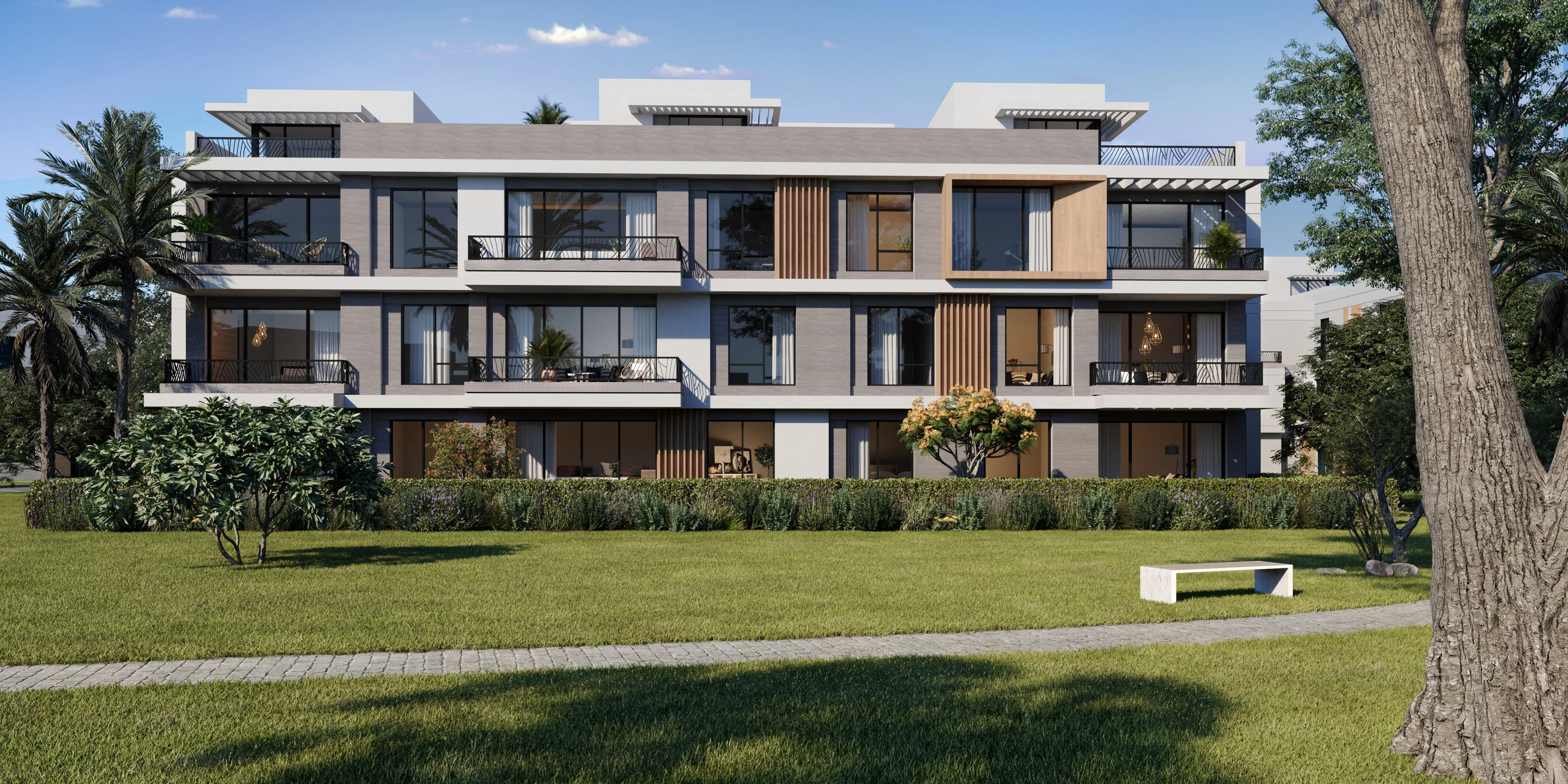 شقة للبيع في استيتس ريزيدينس    في الشيخ زايد الجديدة بمساحة 120 م² تتكون من 2 غرف