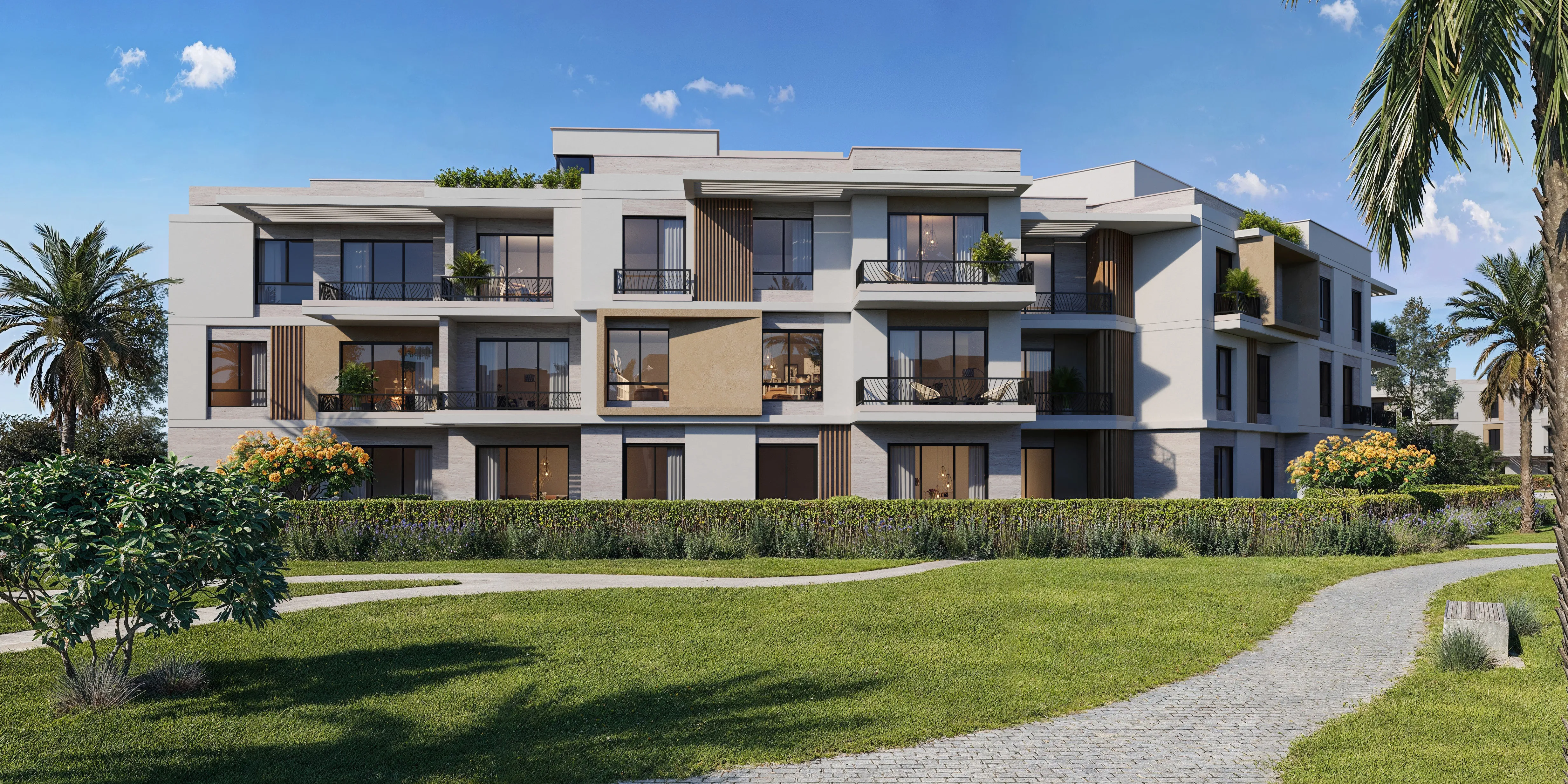 شقة للبيع في استيتس ريزيدينس    في الشيخ زايد الجديدة بمساحة 120 م² تتكون من 2 غرف