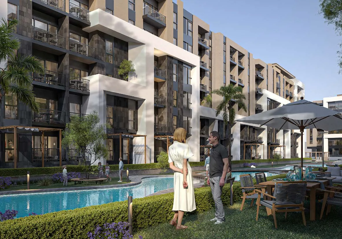 Apartment for sale in Riverton in New Cairo of 44 m² with 1 bedrooms