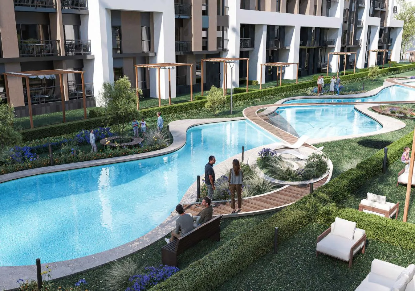 Apartment for sale in Riverton in New Cairo of 44 m² with 1 bedrooms