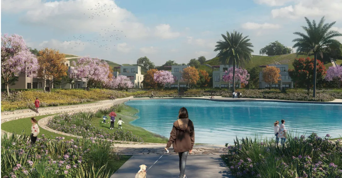 تاون هاوس للبيع في أو ويست أوراسكوم في حدائق اكتوبر بمساحة 202 م² تتكون من 3 غرف