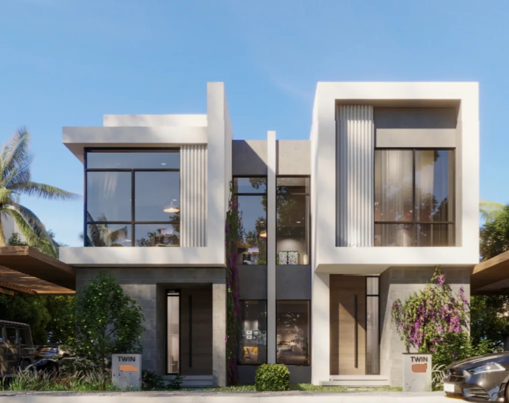 توين هاوس للبيع في ازها الساحل الشمالي في رأس الحكمة بمساحة 171 م² تتكون من 3 غرف