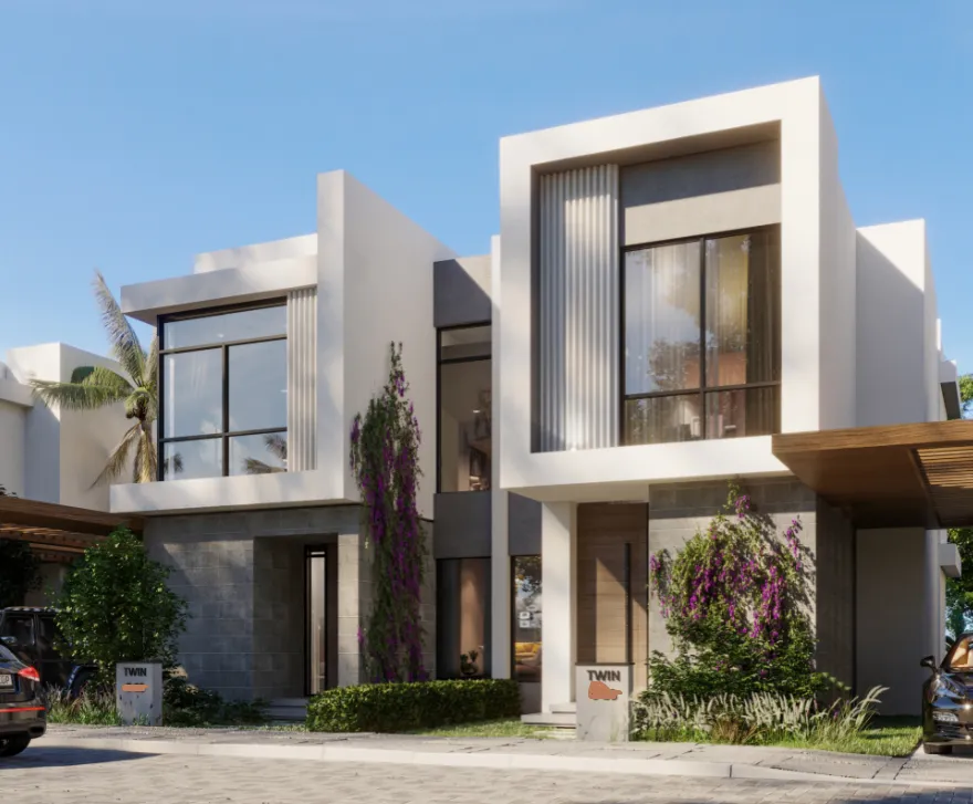 توين هاوس للبيع في ازها الساحل الشمالي في رأس الحكمة بمساحة 171 م² تتكون من 3 غرف