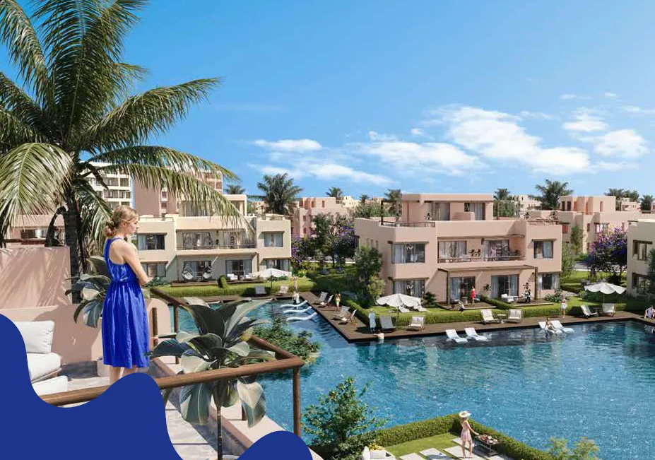 شاليه للبيع في هاسيندا ووترز في رأس الحكمة بمساحة 65 م² تتكون من 1 غرف