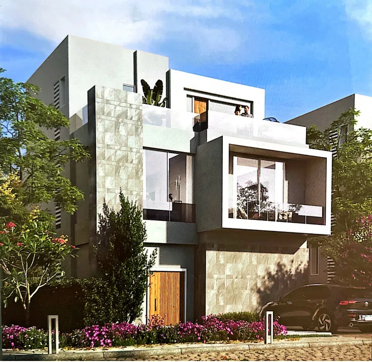 فيلا للبيع في الباتيو تاون في المستثمرين الجنوبية بمساحة 338 م² تتكون من 4 غرف