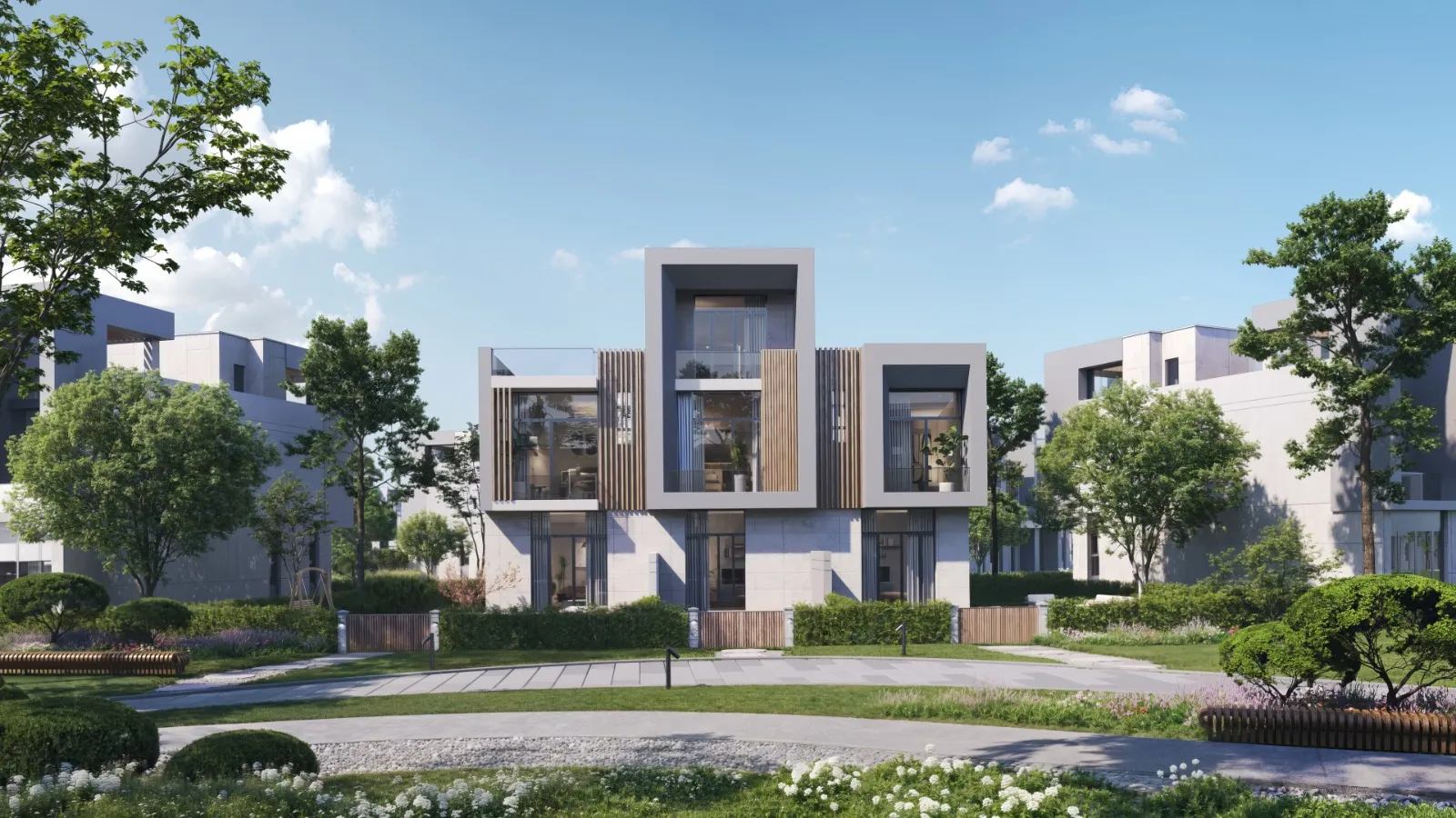 توين هاوس للبيع في سولاى في القاهرة الجديدة بمساحة 307 م² تتكون من 4 غرف