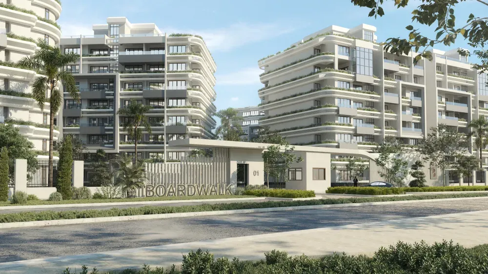 شقة للبيع في بورد واك في العاصمة الإدارية الجديدة بمساحة 178 م² تتكون من 3 غرف