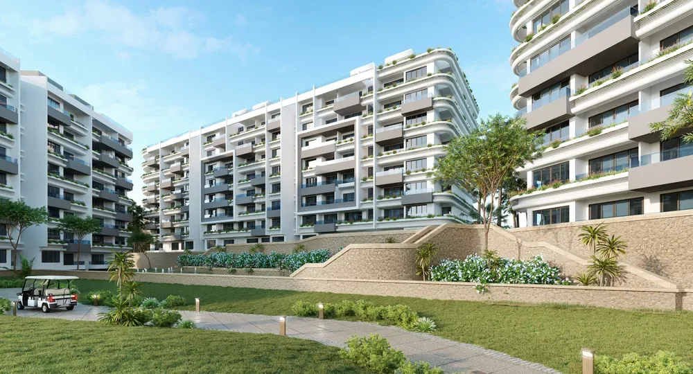 شقة للبيع في بورد واك في العاصمة الإدارية الجديدة بمساحة 178 م² تتكون من 3 غرف