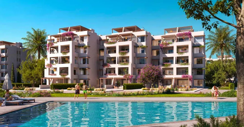 شاليه للبيع في هاسيندا ووترز  في رأس الحكمة بمساحة 65 م² تتكون من 1 غرف