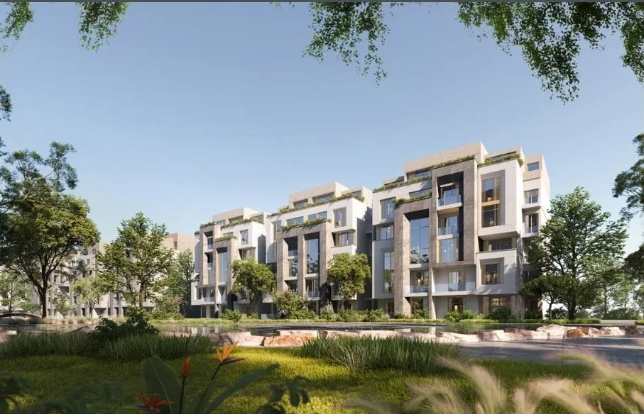 شقة للبيع في ذا بروكس في القاهرة الجديدة بمساحة 124 م² تتكون من 2 غرف