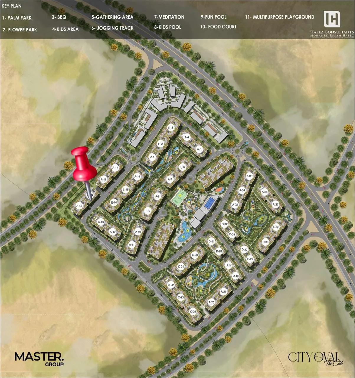 شقة للبيع في سيتي اوفال في العاصمة الإدارية الجديدة بمساحة 0 م² تتكون من 3 غرف