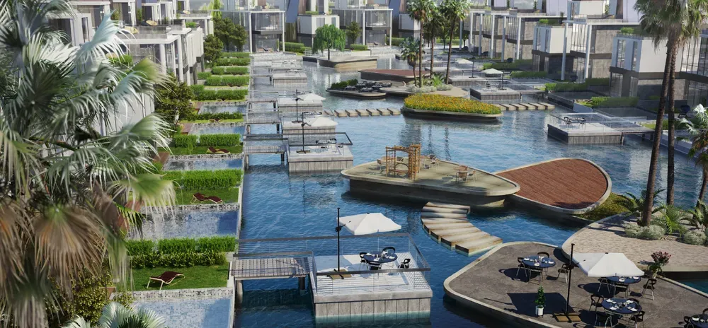 توين هاوس للبيع في بلوم فيلدز في مدينة المستقبل بمساحة 195 م² تتكون من 3 غرف