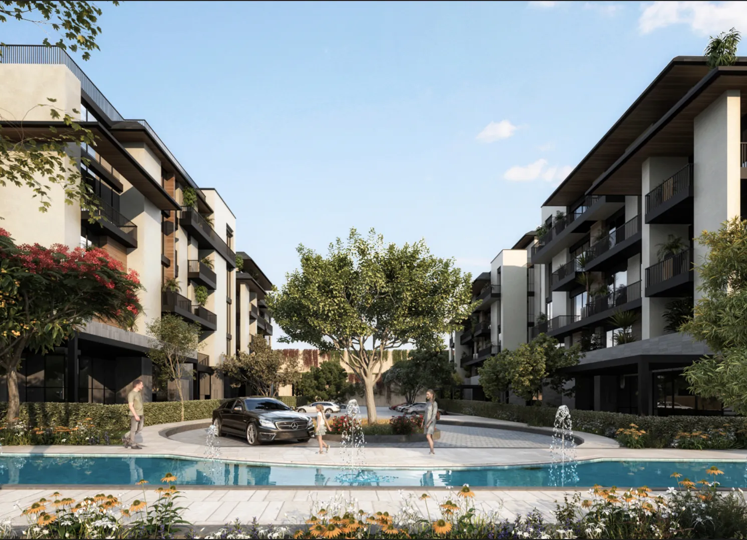 شقة للبيع في ستون بارك في القاهرة الجديدة بمساحة 193 م² تتكون من 3 غرف