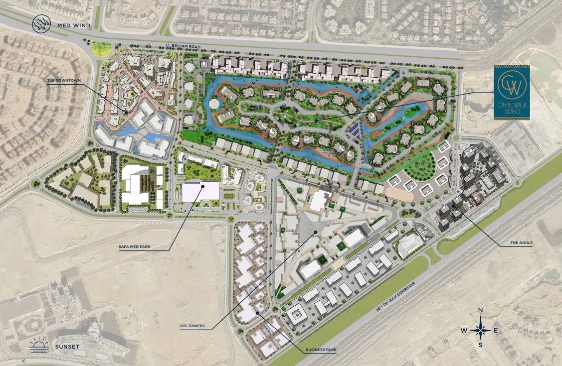 Serviced Duplex for sale in Canal Walk Island  in El Sheikh Zayed of 0 m² with 3 bedrooms