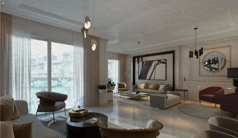 تاون هاوس للبيع في تاوني في مدينة السادس من أكتوبر بمساحة 208 م² تتكون من 3 غرف