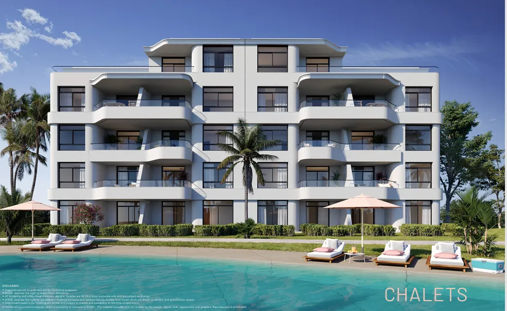 شاليه للبيع في جون  في رأس الحكمة بمساحة 116 م² تتكون من 2 غرف