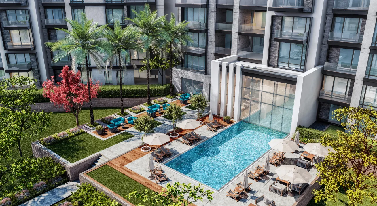 Apartment for sale in Swanlake Residences in New Cairo of 127 m² with 2 bedrooms