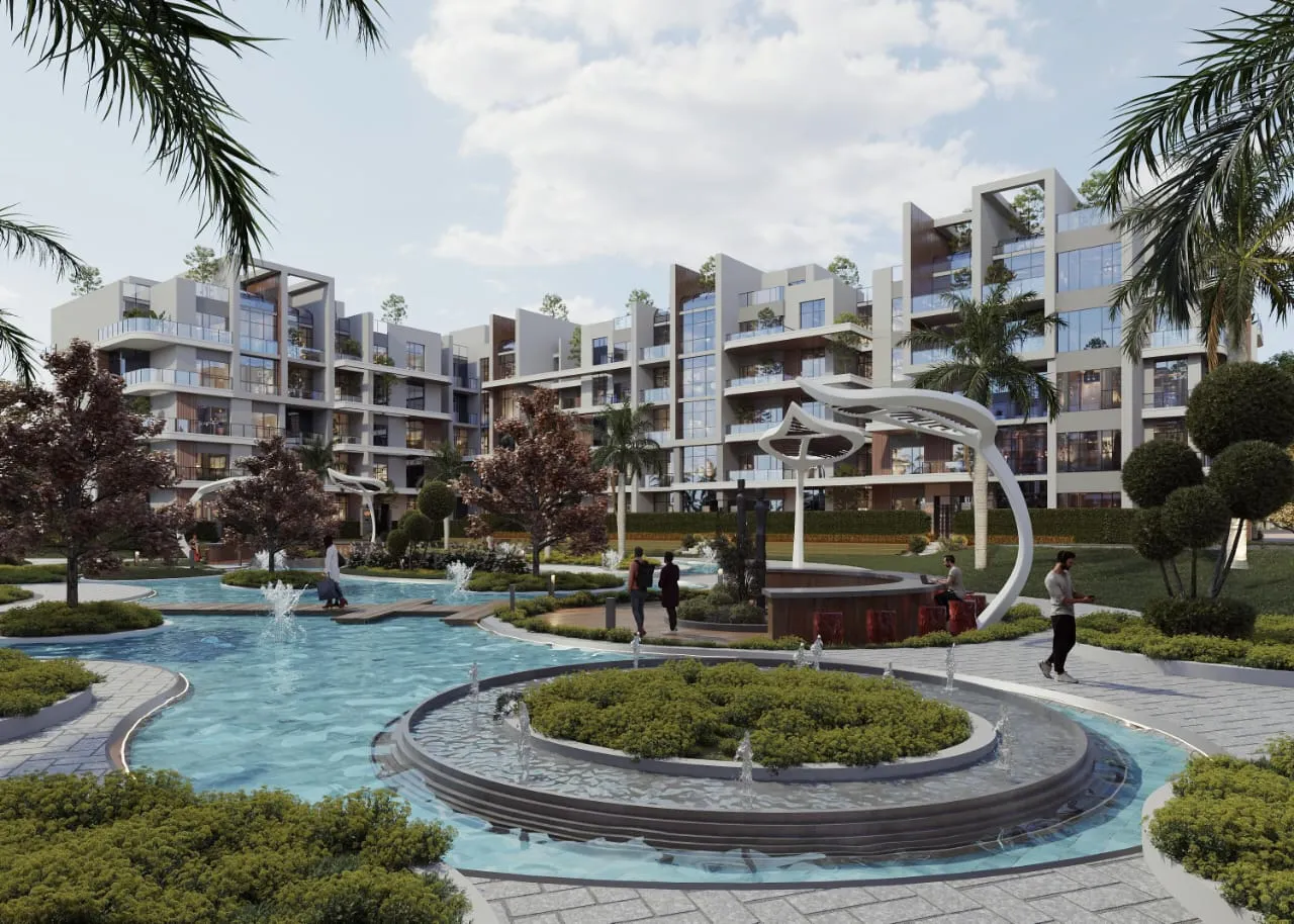 شقة للبيع في ذا لارك ريزيدنس القاهرة الجديدة في المستثمرين الجنوبية بمساحة 95 م² تتكون من 2 غرف