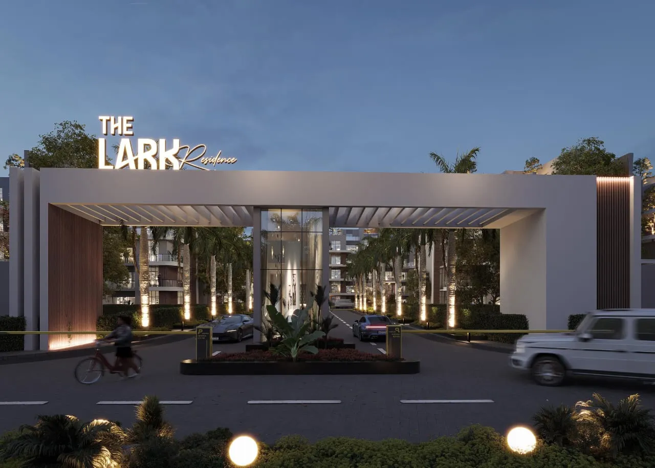 شقة للبيع في ذا لارك ريزيدنس القاهرة الجديدة في المستثمرين الجنوبية بمساحة 95 م² تتكون من 2 غرف