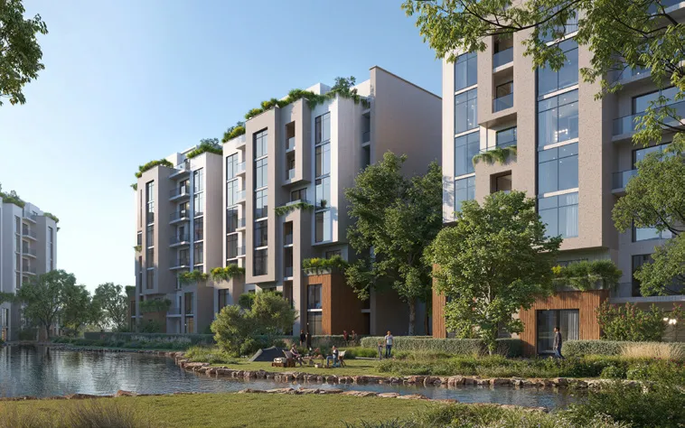 Apartment for sale in Ivoire West in El Sheikh Zayed of 126 m² with 2 bedrooms