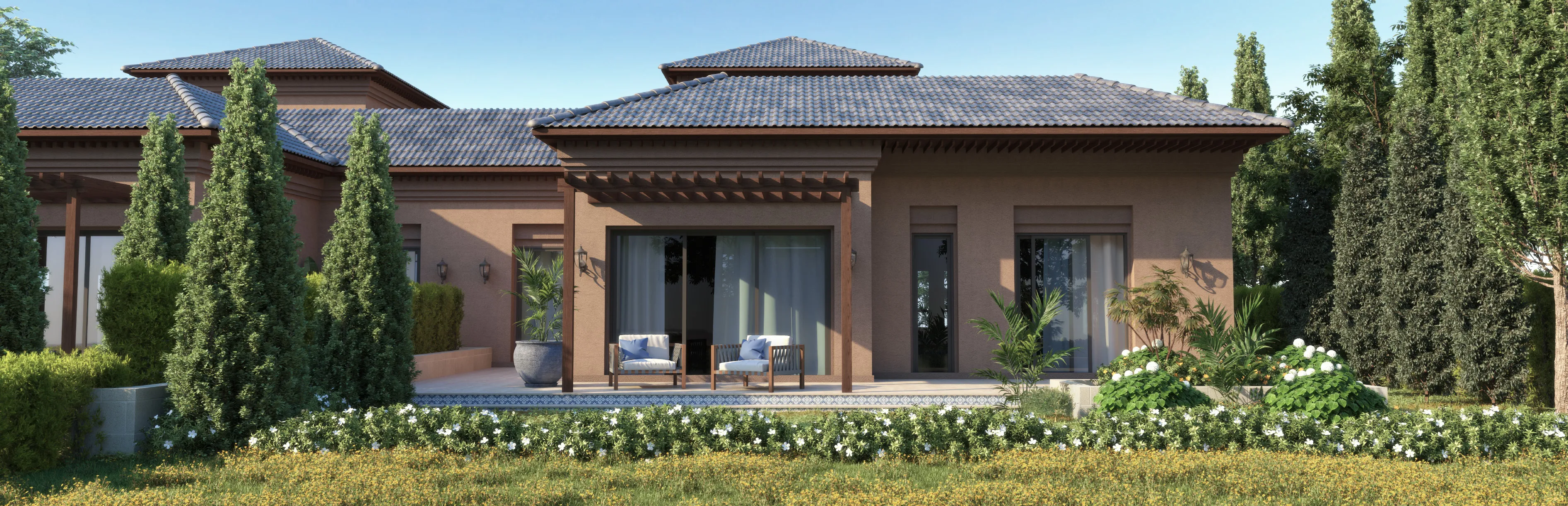 تاون هاوس للبيع في فيلدج ويست في الشيخ زايد بمساحة 221 م² تتكون من 4 غرف