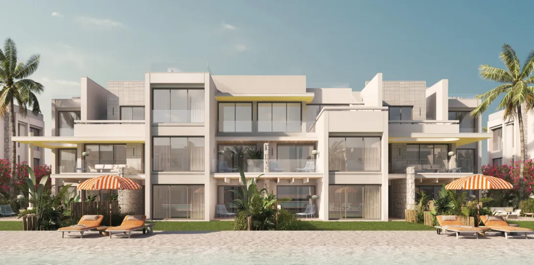 شاليه للبيع في ذا ميد الساحل الشمالي في رأس الحكمة بمساحة 175 م² تتكون من 3 غرف